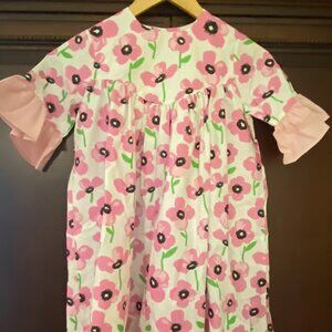 Kelly's Kids Pink Floral & Gingham Dress - Size 10-12